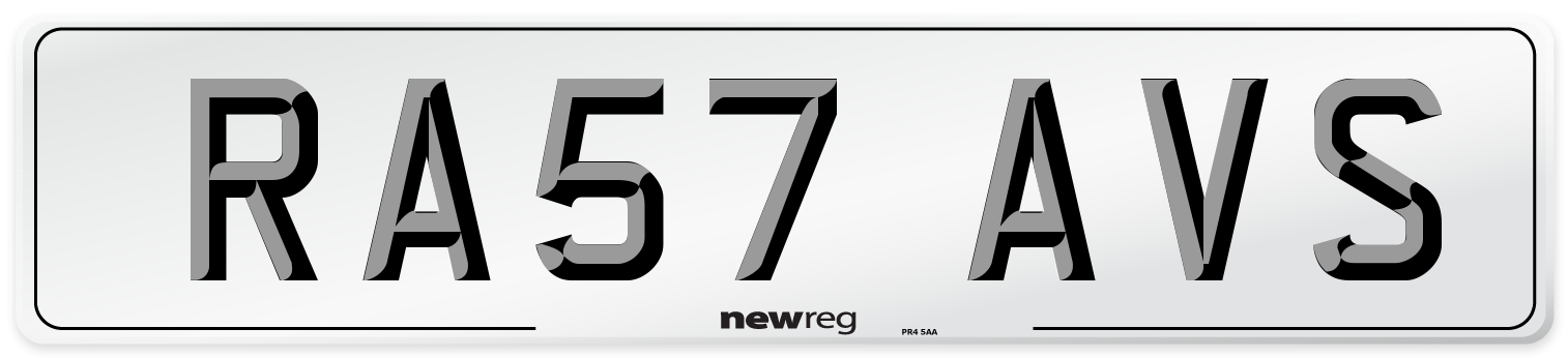 RA57 AVS Number Plate from New Reg